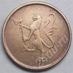 Лот: 312470. Фото: 1. Норвегия. 5 оре 1975г. Европа