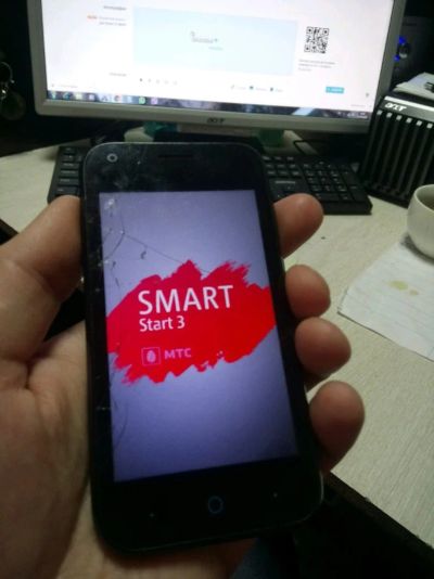 Лот: 15912898. Фото: 1. Смартфон МТС smart start 3 Разбит... Смартфоны