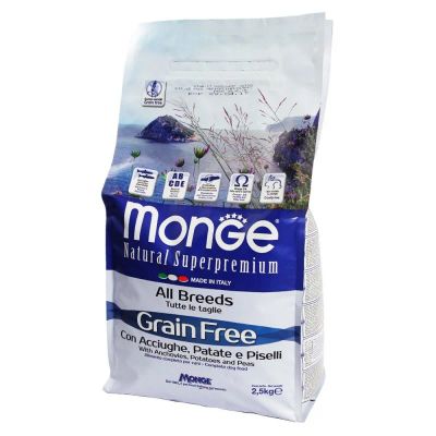 Лот: 10400271. Фото: 1. корм Monge Grain Free Для Собак... Корма