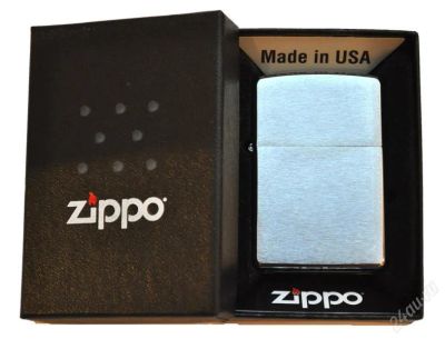 Лот: 1744129. Фото: 1. Zippo Brush Fin Chrome [original... Другое (сувениры, подарки)