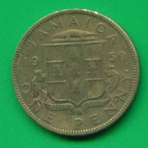 Лот: 8867015. Фото: 1. Ямайка 1 пенни 1950 Георг 6 (с409... Америка