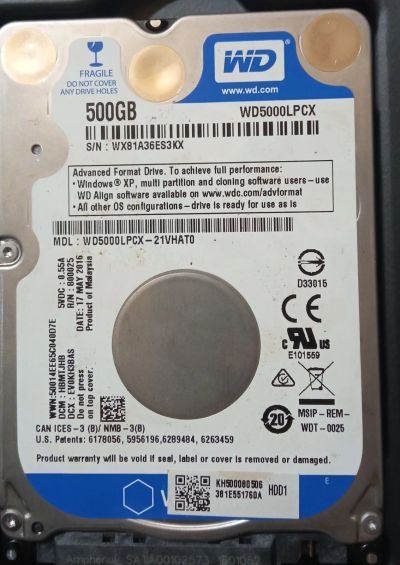 Лот: 19639785. Фото: 1. HDD Western digital. Жёсткие диски (HDD)