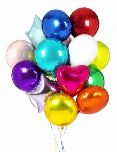 Лот: 3491446. Фото: 1. 20 гелиевых фольгированных шаров... Воздушные шары