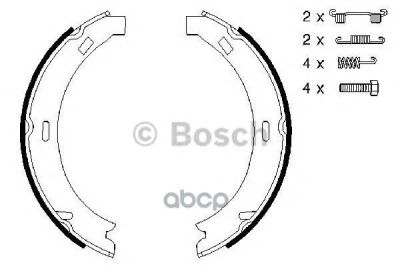 Лот: 14082093. Фото: 1. Колодки тормозные барабанные Bosch... Другое (автозапчасти)