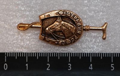 Лот: 11861393. Фото: 1. Нечастый значок: Федерация конного... Сувенирные