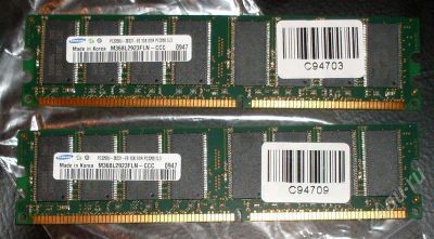 Лот: 324221. Фото: 1. Новые 2 планки ОЗУ Samsung 1Gb... Оперативная память
