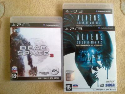 Лот: 2517844. Фото: 1. ps3 - dead space 3 и aliens colonial... Игры для консолей