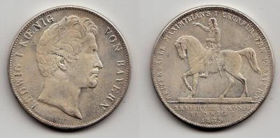 Лот: 5348504. Фото: 1. Бавария 2 талера 1839 - копия. Другое (монеты)
