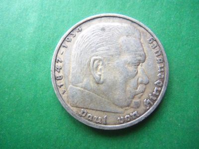 Лот: 18662830. Фото: 1. Германия.Третий Рейх 5 марок 1935... Германия и Австрия