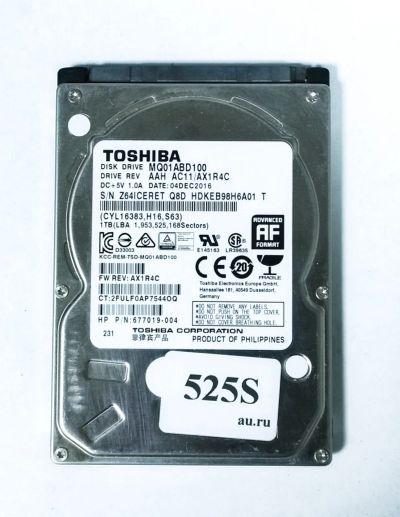 Лот: 18748674. Фото: 1. Жесткий диск SATA-II 2,5 Toshiba... Жёсткие диски (HDD)