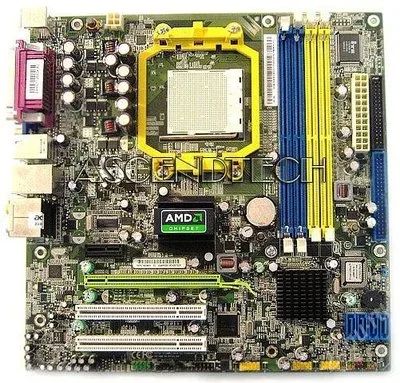 Лот: 7039075. Фото: 1. socket am2 4 слота ddr2 pci 16x... Материнские платы
