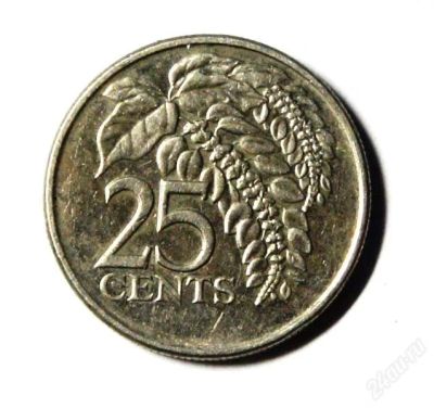 Лот: 2403436. Фото: 1. Тринидат и Тобаго. 25 центов 2007... Америка