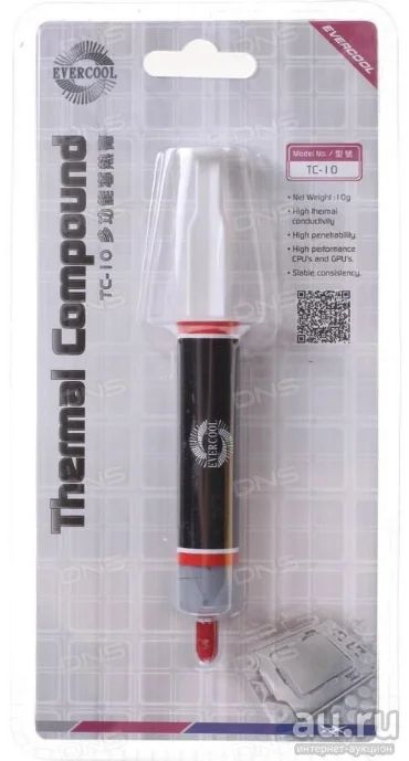 Лот: 17783702. Фото: 1. Термопаста Evercool Compound TC-10... Системы охлаждения