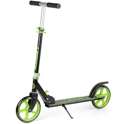 Лот: 22360525. Фото: 1. Самокат Larsen Indy Black\Lime. Роликовые коньки, скейтборды, самокаты