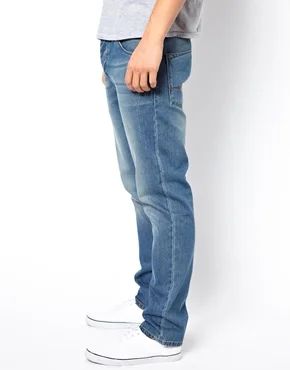 Лот: 5222788. Фото: 1. Светлые прямые джинсы ASOS, 32... Брюки, джинсы, шорты