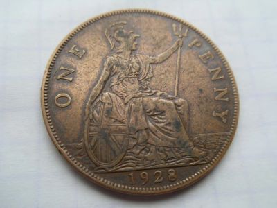 Лот: 7224872. Фото: 1. Великобритания 1 пенни 1928. Великобритания и острова