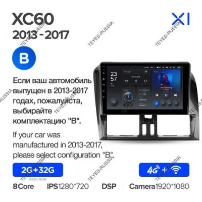 Лот: 20831930. Фото: 1. Магнитола Teyes X1 Volvo XC60... Автомагнитолы