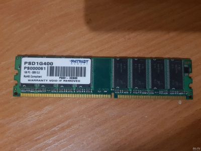Лот: 18185284. Фото: 1. Patriot 1Gb DDR1. Оперативная память