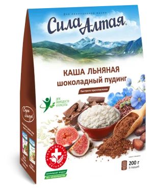 Лот: 12963432. Фото: 1. Каша Льняная "Шоколадный пудинг... Диетическое питание