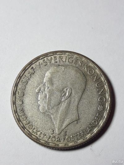 Лот: 10374640. Фото: 1. 1 крона, Швеция 1947 г. Серебро... Европа