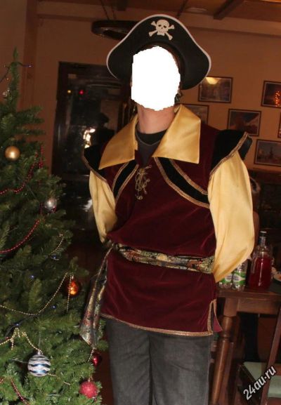 Лот: 6822284. Фото: 1. мужской костюм ПИРАТ для вечеринки... Костюмы классические, деловые