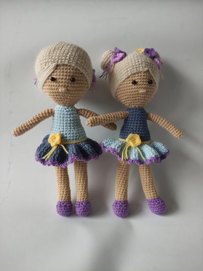 Лот: 19210929. Фото: 1. Куклы близняшки 🌸. Авторские куклы, игрушки, поделки