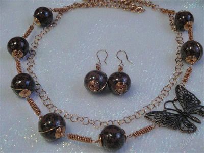 Лот: 1399212. Фото: 1. Авторская работа"Тропическая бабочка... Колье