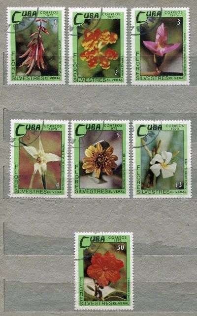Лот: 15079977. Фото: 1. 1973 Куба Цветы Растения Флора... Марки