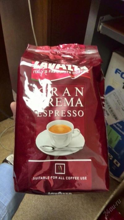 Лот: 5602328. Фото: 1. Кофе в зернах Lavazza Gran Crema... Чай, кофе, какао
