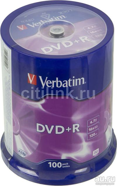 Лот: 10207549. Фото: 1. Оптический диск DVD+R Verbatim... CD, DVD, BluRay