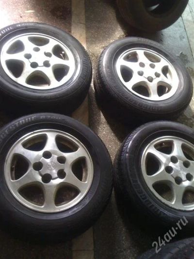 Лот: 1771430. Фото: 1. Летние колеса 185/70/R14 Bridgestone... Шины на дисках