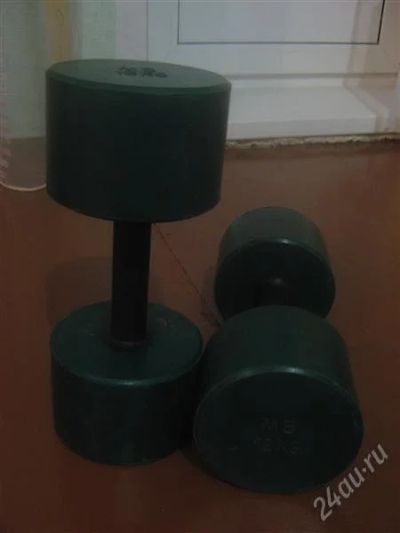 Лот: 1656732. Фото: 1. Гантели прорезиненные по 12 кг. Гантели