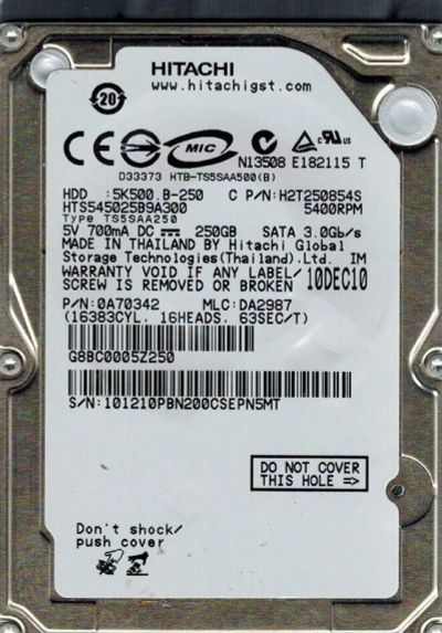 Лот: 15183099. Фото: 1. comp.hdd.#N06 Быстрый 2.5" жесткий... Жёсткие диски (HDD)