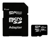 Лот: 4566930. Фото: 1. Карта памяти micro SDXC 64GB Silicon... Карты памяти