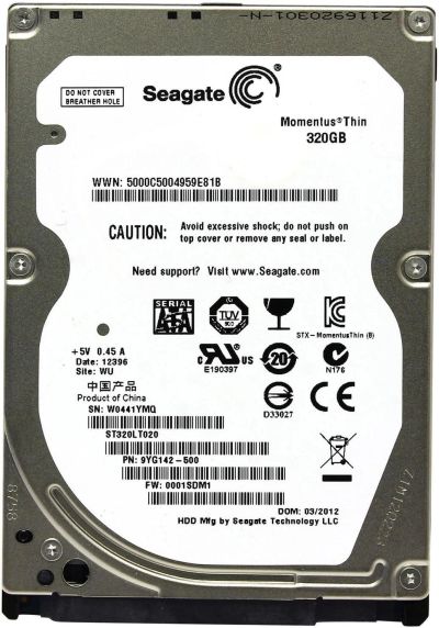 Лот: 15182817. Фото: 1. 320Gb жесткий диск для ноута Seagate... Жёсткие диски (HDD)