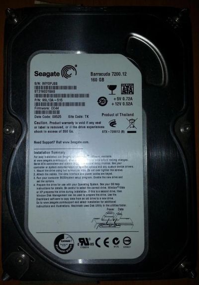 Лот: 3567949. Фото: 1. st3160318as. Жёсткие диски (HDD)