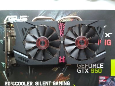 Лот: 12732098. Фото: 1. Asus GeForce GTX 950 STRIX 2 Gb. Видеокарты