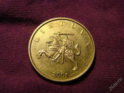 Лот: 2350884. Фото: 1. 1 лит 2001, Литва, рыцарь на коне. Страны СНГ и Балтии