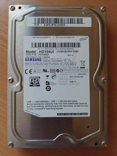 Лот: 16944851. Фото: 1. Жесткий диск Samsung HD154UI. Жёсткие диски (HDD)