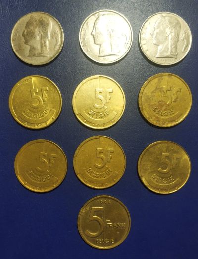 Лот: 25122881. Фото: 1. Бельгия 5 франков 1964-1994 г... Европа