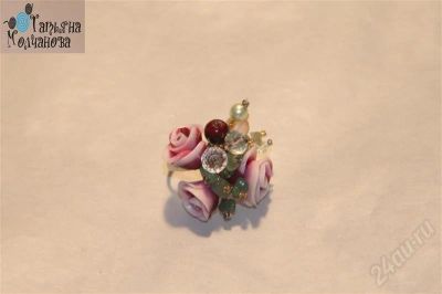 Лот: 587556. Фото: 1. Кольцо "Еще одни Бордовые розы... Кольца, перстни