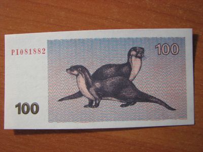 Лот: 4213399. Фото: 1. Литва 100 талонов 1992 года. Хорьки... Россия, СССР, страны СНГ