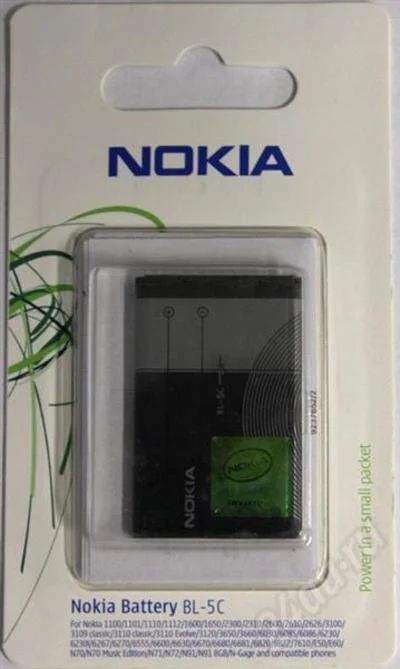 Лот: 12965822. Фото: 1. Акб BL-5C Nokia 107 130 205 208... Аккумуляторы