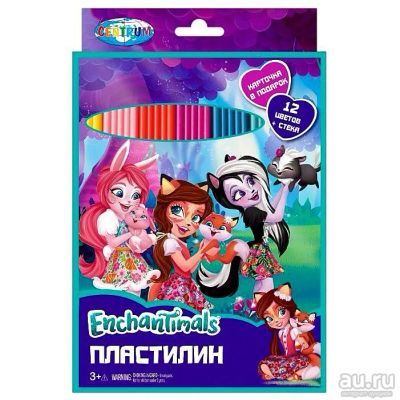 Лот: 15176092. Фото: 1. Пластилин со стеком "Enchantimals... Школьная канцелярия