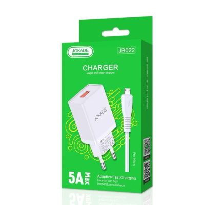 Лот: 22145001. Фото: 1. СЗУ JOKADE JB022 1*USB + microUSB... Зарядные устройства, блоки питания, адаптеры сетевые для смартфонов
