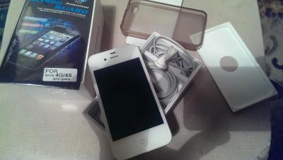 Лот: 3488519. Фото: 1. iPhone 4s 32gb White/белый Супер... Смартфоны