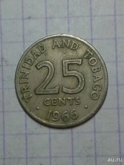 Лот: 10354709. Фото: 1. 25 центов Тринидад и Тобаго 1966. Америка