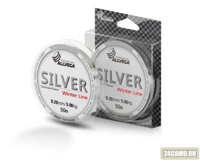 Лот: 13154256. Фото: 1. Леска ALLVEGA "Silver" 0.20мм... Леска, блесны, крючки, мормышки