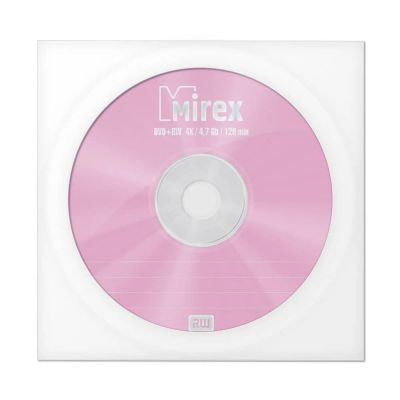 Лот: 18952650. Фото: 1. Диск DVD+RW Mirex 4,7 GB, скорость... CD, DVD, BluRay