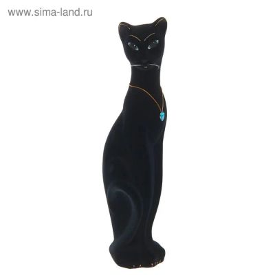 Лот: 13478950. Фото: 1. Копилка "Кошка Багира" флок, черный... Копилки